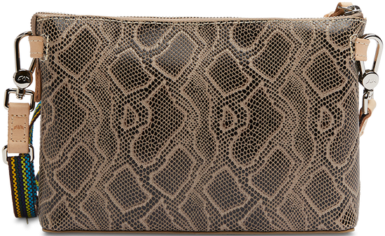 SNAKE SKIN LEATHER MIDTOWN CROSSBODY BAG CALLED "DIZZY"