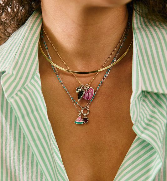 Enamel Watermelon Slice Charm