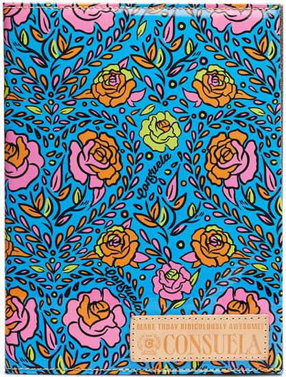 CONSUELA COLORFUL FLORAL PRINT "MANDY NOTEBOOK COVER"