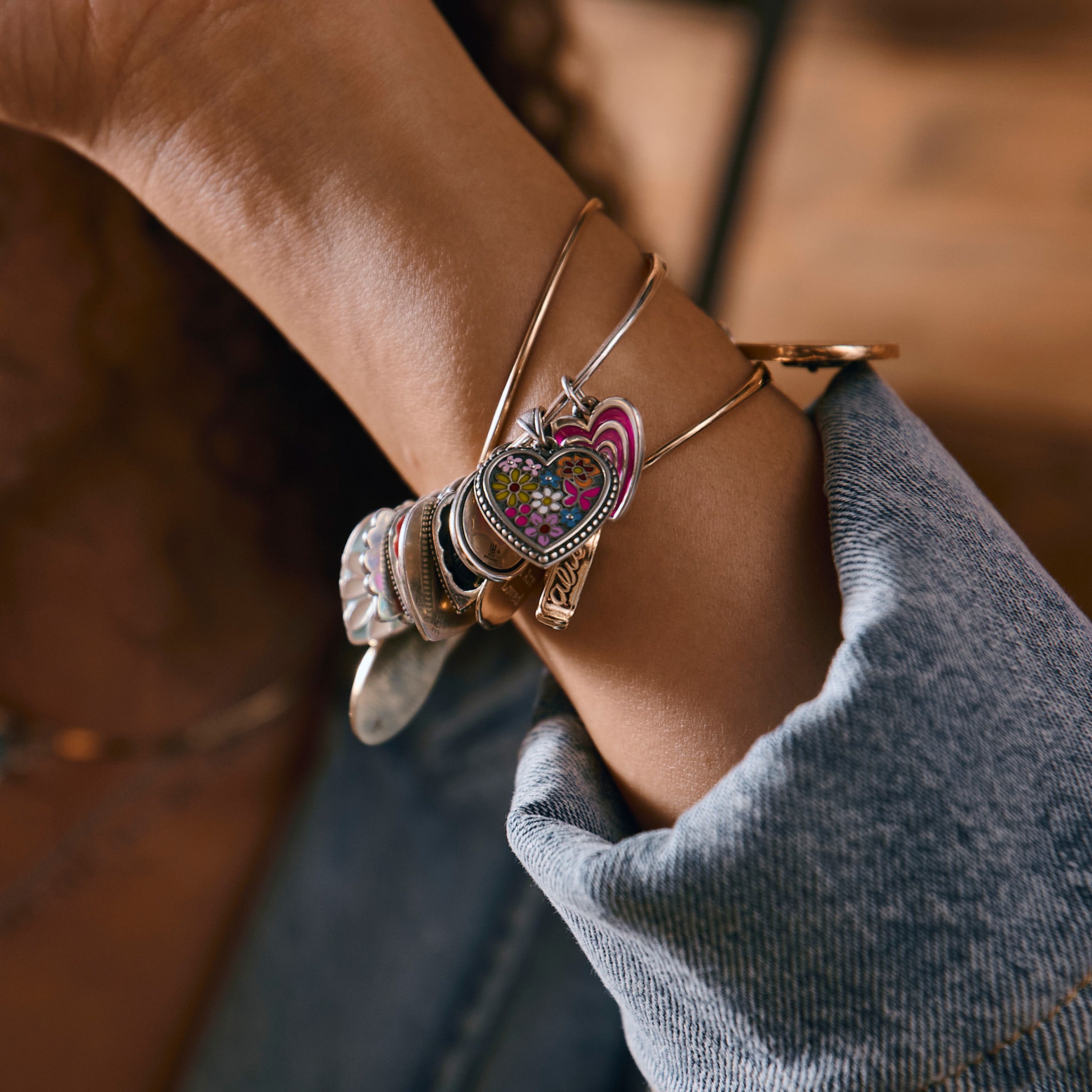 Enamel Radiant Heart Charm