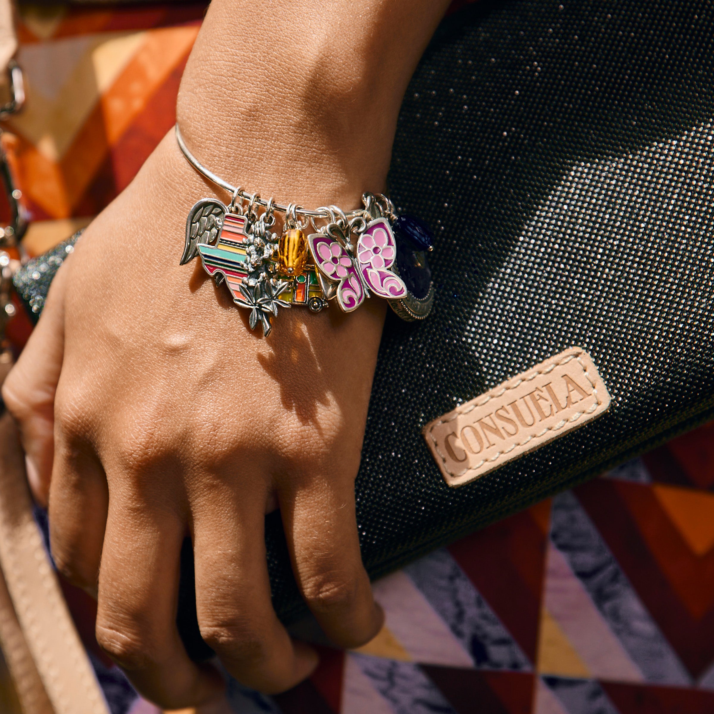 Purple Enamel Butterfly Charm
