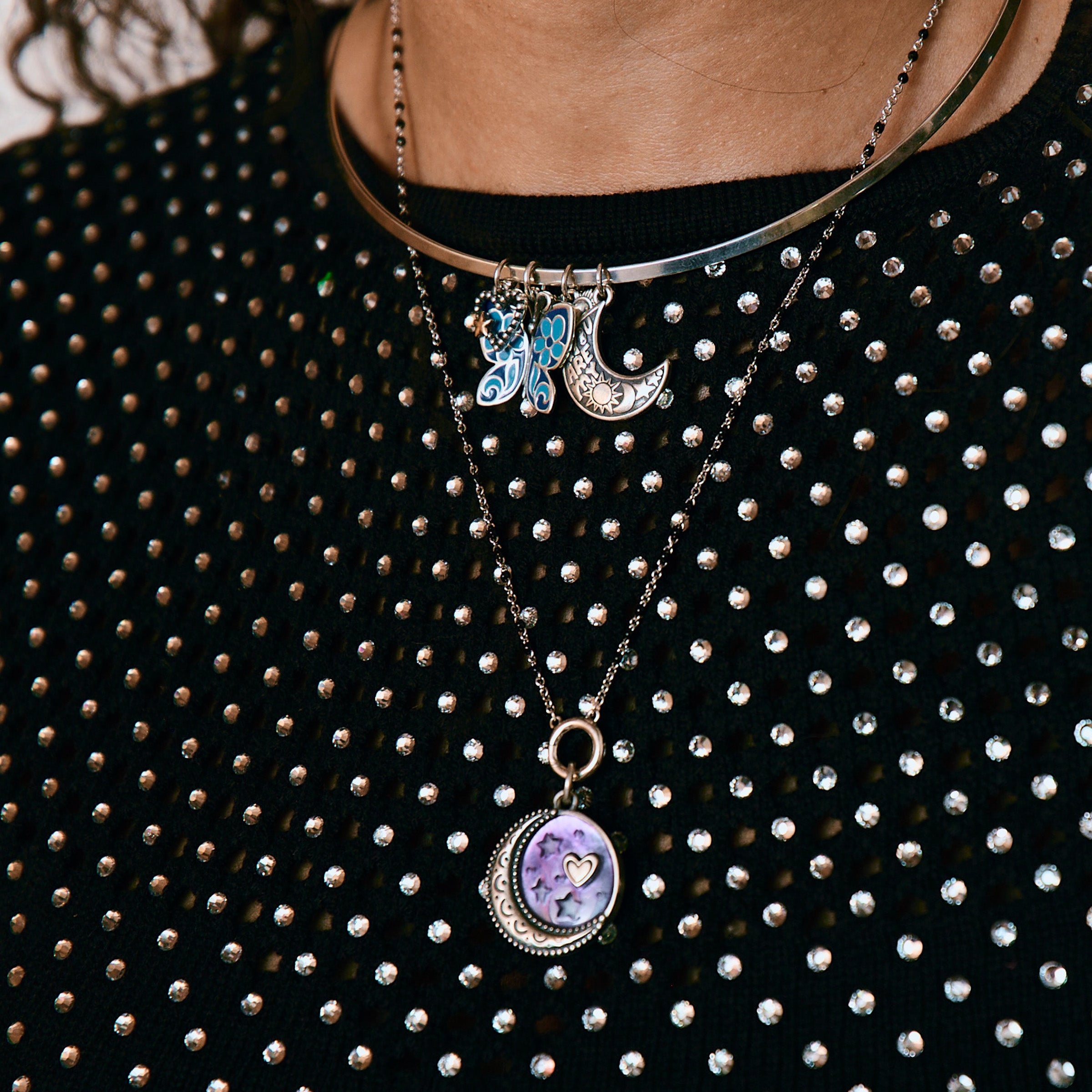 Blue Enamel Butterfly Charm