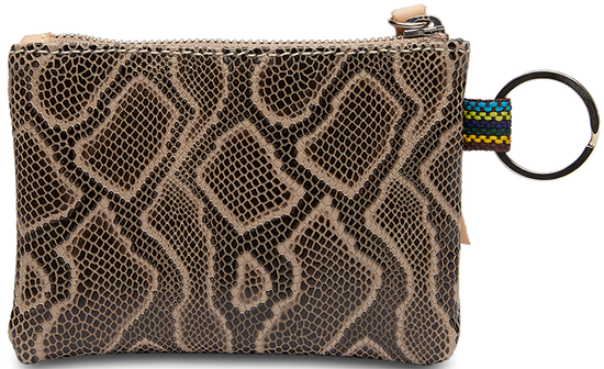 SNAKE SKIN LEATHER WALLET POUCH CALLED "DIZZY"