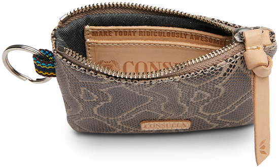 SNAKE SKIN LEATHER WALLET POUCH CALLED "DIZZY"
