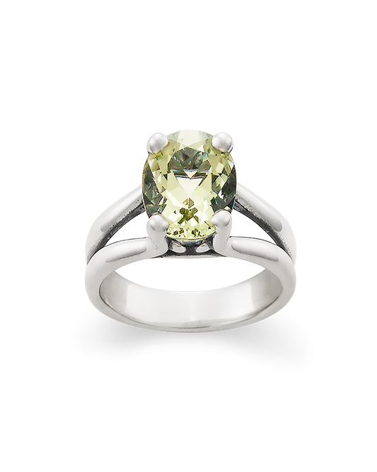 Oval Prasiolite Ring