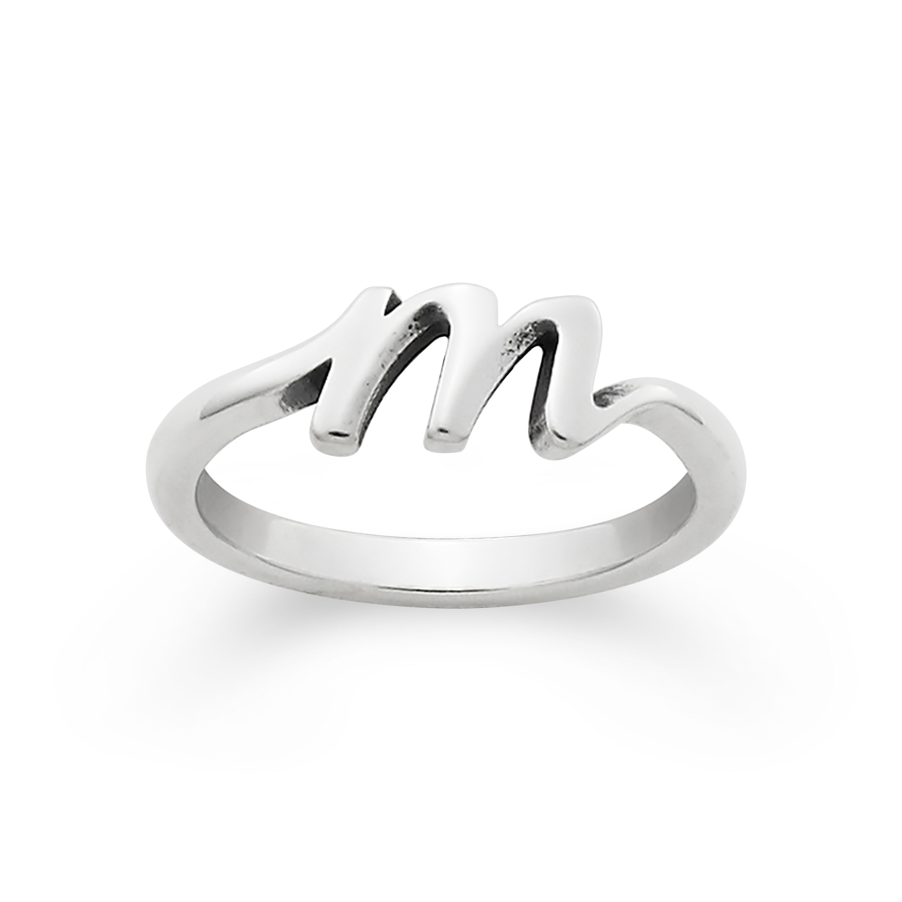 Script Initial 'M' Ring – Consuela