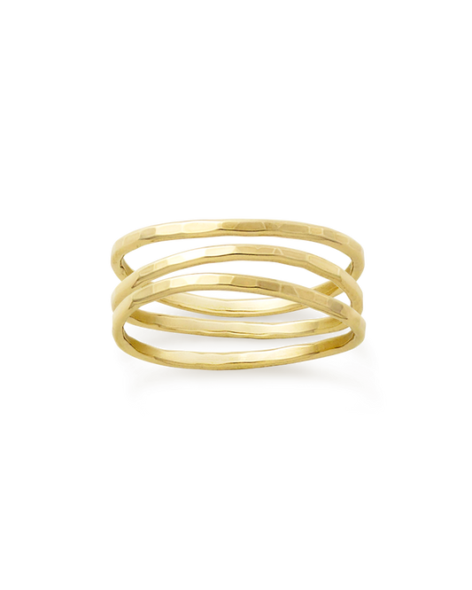 Delicate Forged Gold Rings