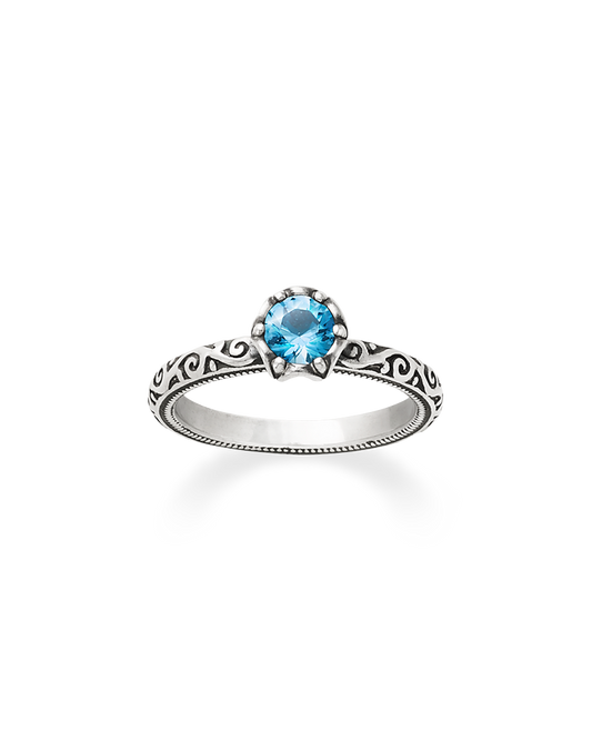 Cherished Birthstone Ring with Blue Topaz