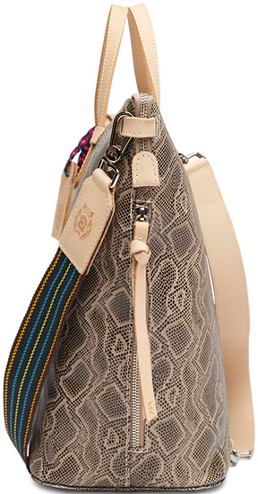 SNAKE SKIN LEATHER CROSSBODY SLING BAG CALLED "DIZZY"