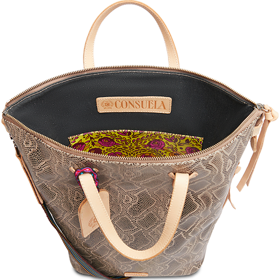 SNAKE SKIN LEATHER CROSSBODY SLING BAG CALLED "DIZZY"