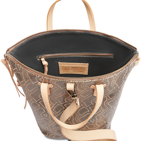 SNAKE SKIN LEATHER CROSSBODY SLING BAG CALLED "DIZZY"