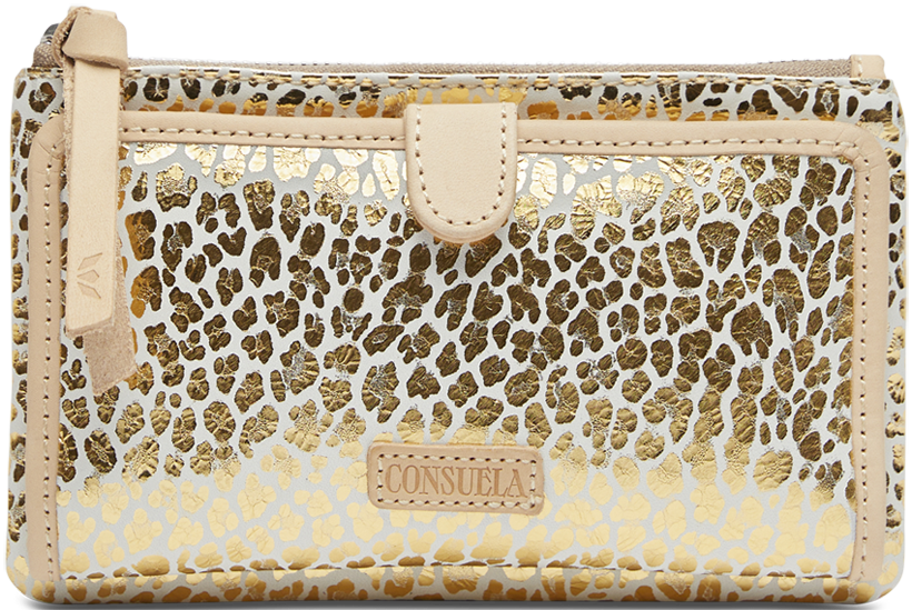 CONSUELA COLORFUL LEATHER ANIMAL PRINT WALLET CALLED "KIT SLIM WALLET"