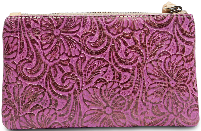 CONSUELA COLORFUL TOOLED LEATHER WALLET CALLED "MENA SLIM WALLET"