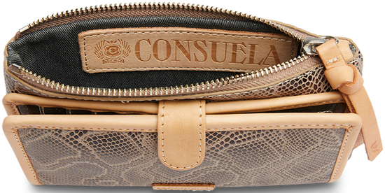 SNAKE SKIN LEATHER SLIM WALLET CALLED "DIZZY"