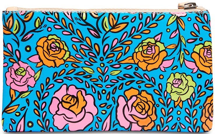 CONSUELA COLORFUL FLORAL PRINT WALLET "MANDY SLIM WALLET"