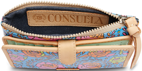 CONSUELA COLORFUL FLORAL PRINT WALLET "MANDY SLIM WALLET"