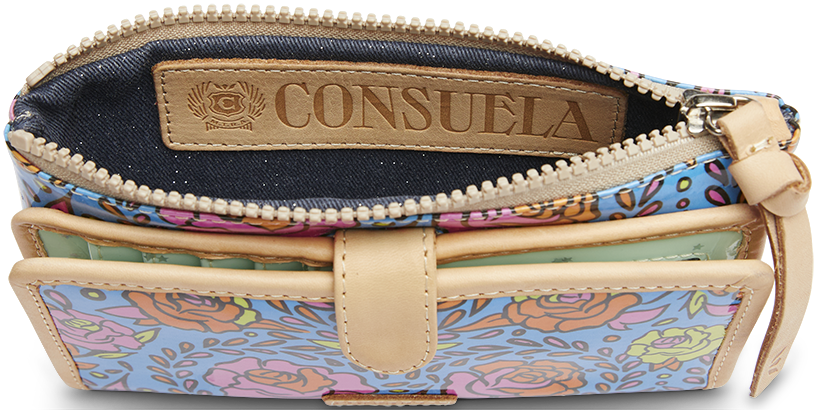 CONSUELA COLORFUL FLORAL PRINT WALLET "MANDY SLIM WALLET"