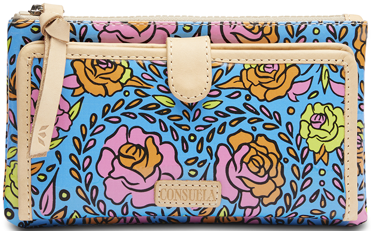 CONSUELA COLORFUL FLORAL PRINT WALLET "MANDY SLIM WALLET"