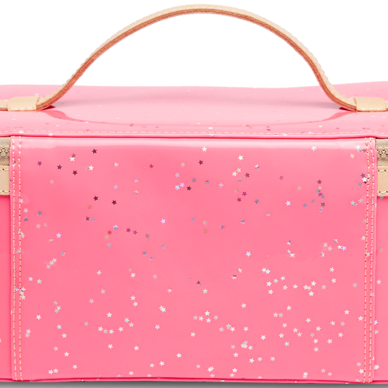 COLORFUL TRAVEL COSMETIC CASE CALLED "SHINE TRAIN CASE"