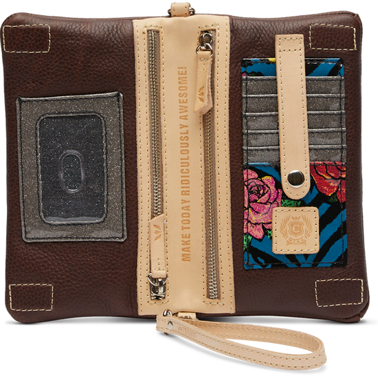 CONSUELA BROWN LEATHER CROSSBODY BAG CALLED "ISABEL UPTOWN CROSSBODY"