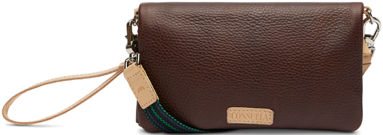 CONSUELA BROWN LEATHER CROSSBODY BAG CALLED "ISABEL UPTOWN CROSSBODY"
