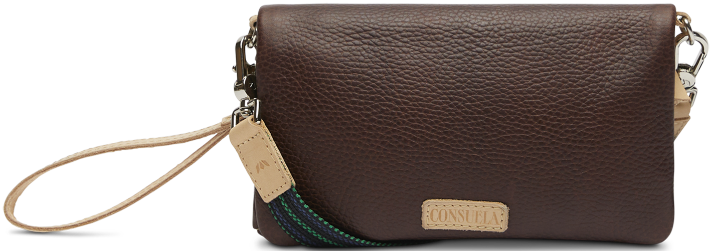 CONSUELA BROWN LEATHER CROSSBODY BAG CALLED "ISABEL UPTOWN CROSSBODY"