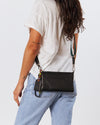 CONSUELA BLACK LEATHER CROSSBODY BAG CALLED "EVIE UPTOWN CROSSBODY"