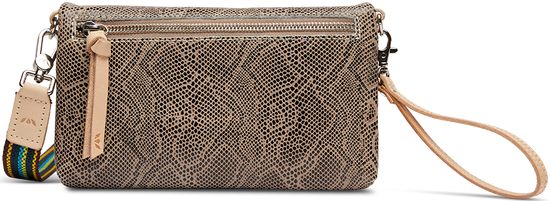 SNAKE SKIN LEATHER CROSSBODY UPTOWN BAG CALLED "DIZZY"