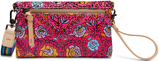 COLORFUL FLORAL CROSSBODY BAG CALLED "MOLLY UPTOWN CROSSBODY"