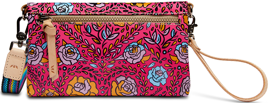 COLORFUL FLORAL CROSSBODY BAG CALLED "MOLLY UPTOWN CROSSBODY"