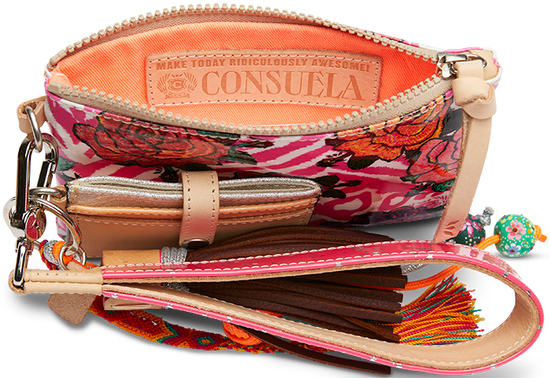 FLORAL AND COLORFUL WRISTLET WALLET CALLED "FRUTTI COMBI"