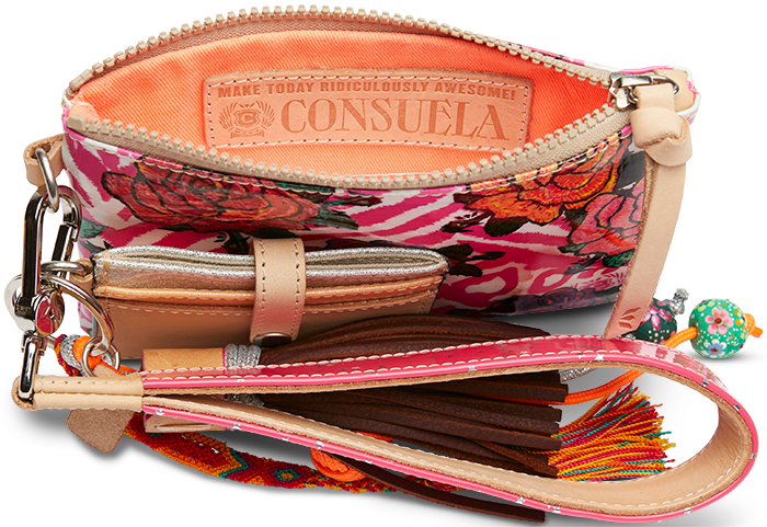 FLORAL AND COLORFUL WRISTLET WALLET CALLED "FRUTTI COMBI"