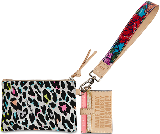 CONSUELA COLORFUL ANIMAL PRINT WRISTLET WALLET"COCO COMBI"