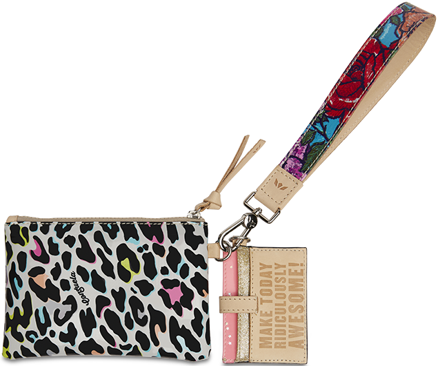 CONSUELA COLORFUL ANIMAL PRINT WRISTLET WALLET"COCO COMBI"