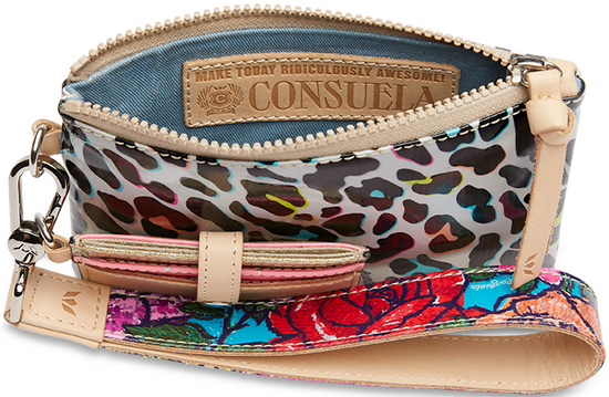 CONSUELA COLORFUL ANIMAL PRINT WRISTLET WALLET"COCO COMBI"