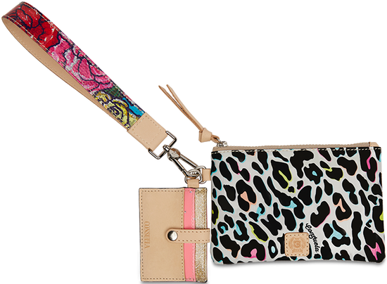 CONSUELA COLORFUL ANIMAL PRINT WRISTLET WALLET"COCO COMBI"