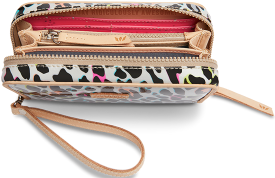 CONSUELA COLORFUL ANIMAL PRINT WALLET "COCO WRISTLET WALLET"