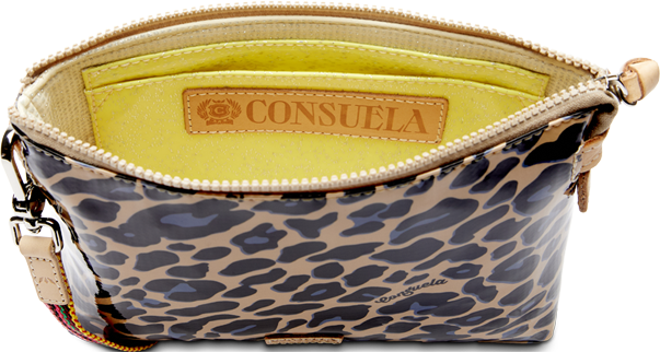 CONSUELA ANIMAL PRINT CROSSBODY BAG CALLED "BLUE JAG MIDTOWN CROSSBODY"