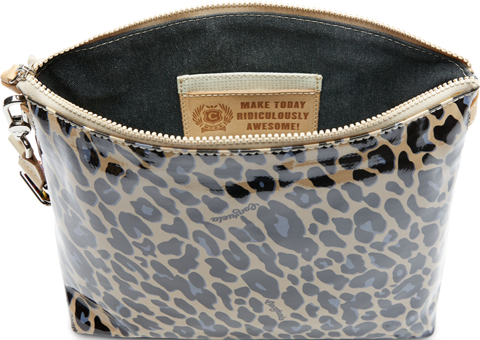 CONSUELA COLORFUL ANIMAL PRINT CROSSBODY BAG CALLED "BLUE JAG DOWNTOWN CROSSBODY"