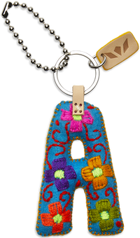 Turquoise Felt Alphabet Charms