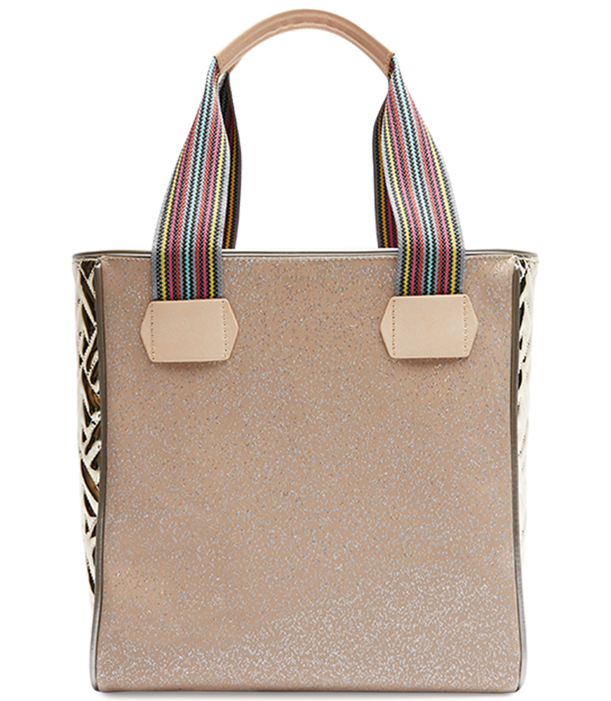 Consuela Veronica Classic Tote Bag Glitter Exterior ConsuelaCloth Embroidered