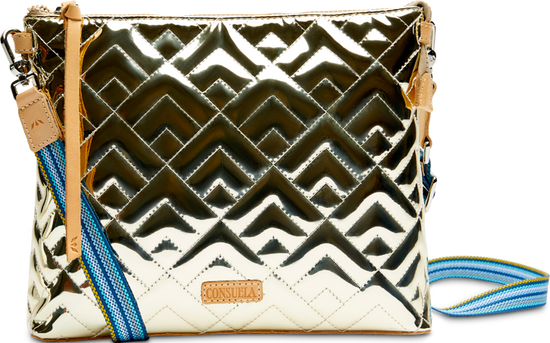 CONSUELA GOLD CROSSBODY BAG CALLED "EVADNEY DOWNTOWN CROSSBODY"