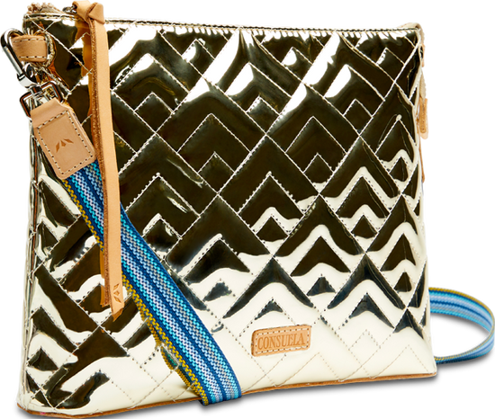 CONSUELA GOLD CROSSBODY BAG CALLED "EVADNEY DOWNTOWN CROSSBODY"