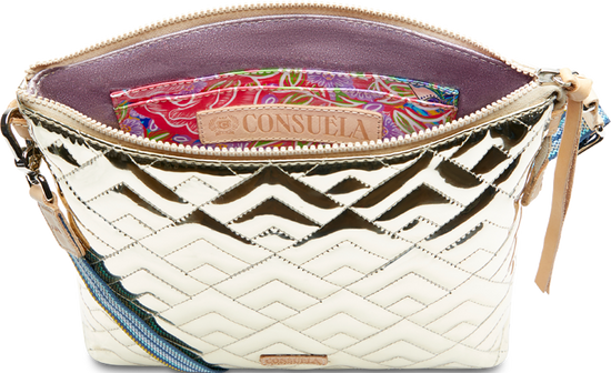 CONSUELA GOLD CROSSBODY BAG CALLED "EVADNEY DOWNTOWN CROSSBODY"