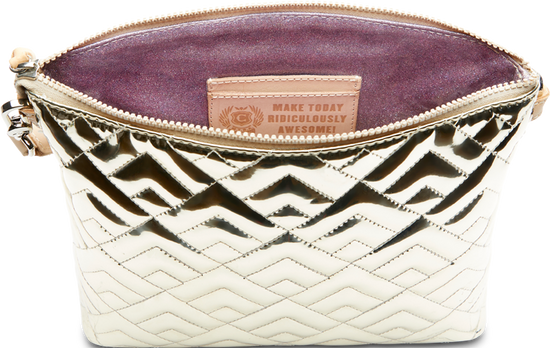 CONSUELA GOLD CROSSBODY BAG CALLED "EVADNEY DOWNTOWN CROSSBODY"