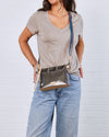 CONSUELA SILVER CROSSBODY BAG CALLED "KYLE MIDTOWN CROSSBODY"