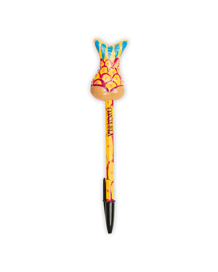 Orange Mermaid Tail Pen