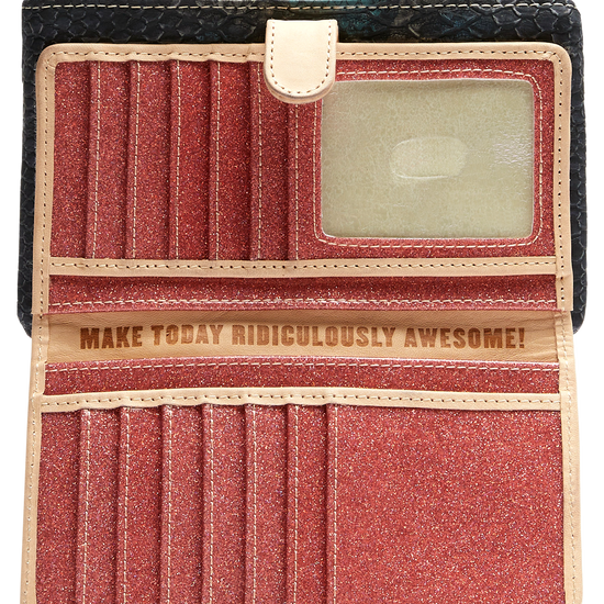 CONSUELA COLORFUL LEATHER  WALLET CALLED "RATTLER SLIM WALLET"