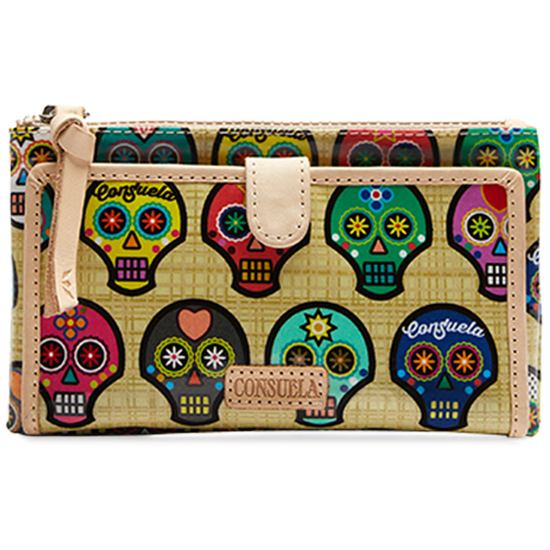 COLORFUL SUGAR SKULLS WALLET CALLED "SUG SLIM WALLET"