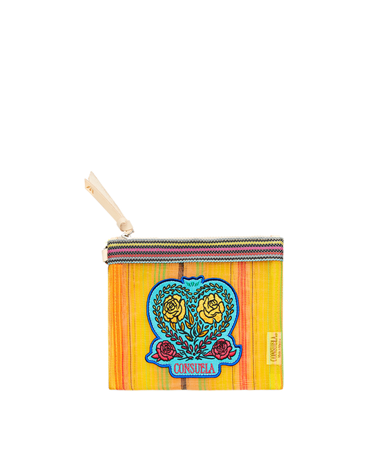 Elena Patch Mini Slim Zip Pouch
